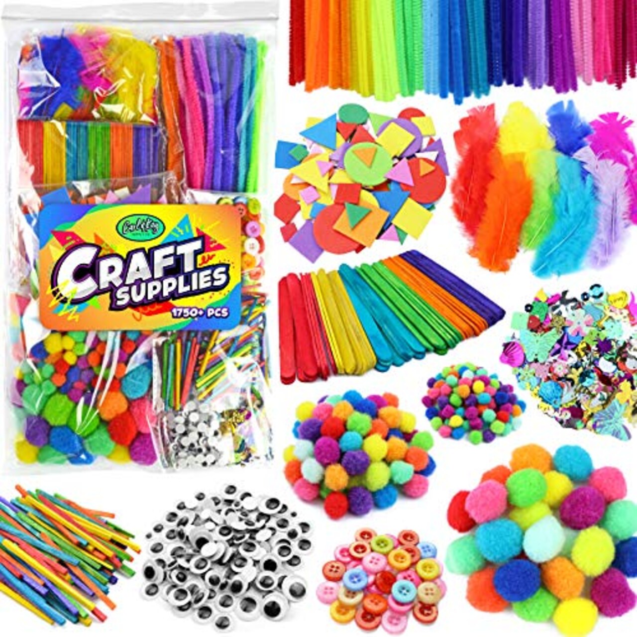 Arts & Crafts Supplies Kits & Materials Set for Kids, Toddler